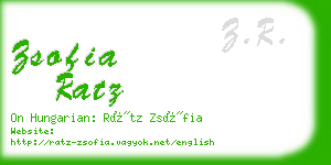 zsofia ratz business card